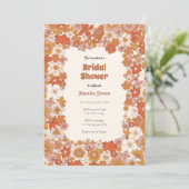 Groovy Wildflower Boho Vrijgezellenfeest Kaart (Staand voorkant)