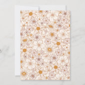 Groovy Wildflower Boho Vrijgezellenfeest Kaart (Achterkant)