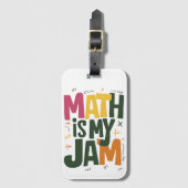 Groovy Wiskunde is mijn jam eerste dag terug naar Bagagelabel (Voorkant (verticaal))