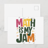 Groovy Wiskunde is mijn jam eerste dag terug naar  Briefkaart (Voorkant / Achterkant)