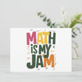 Groovy Wiskunde is mijn jam eerste dag terug naar  Kaart (Staand voorkant)