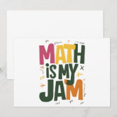 Groovy Wiskunde is mijn jam eerste dag terug naar  Kaart (Voorkant / Achterkant)