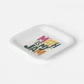 Groovy Wiskunde is mijn jam eerste dag terug naar  Papieren Bordje (Gebogen)