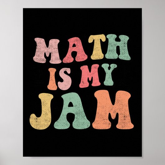 Groovy Wiskunde is mijn jam eerste dag terug naar Poster (Voorkant)