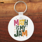 Groovy Wiskunde is mijn jam eerste dag terug naar  Sleutelhanger (Voorkant)