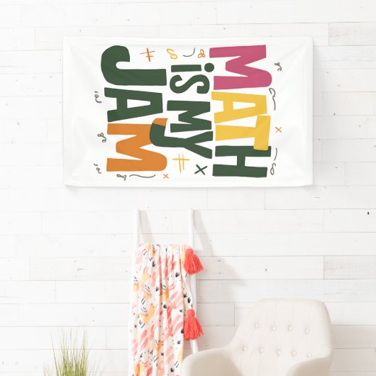 Groovy Wiskunde is mijn jam eerste dag terug naar Spandoek (Insitu)