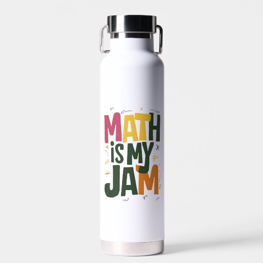 Groovy Wiskunde is mijn jam eerste dag terug naar Waterfles (Voorkant)