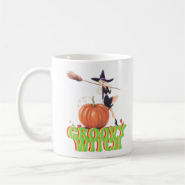 GROOVY WITCH grappige Halloween heks Koffiemok