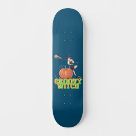 GROOVY WITCH grappige Halloween heks Persoonlijk Skateboard