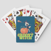 GROOVY WITCH grappige Halloween heks Pokerkaarten (Achterkant)