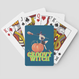 GROOVY WITCH grappige Halloween heks Pokerkaarten