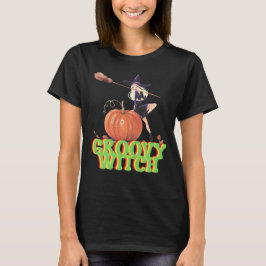 GROOVY WITCH grappige Halloween heks T-shirt