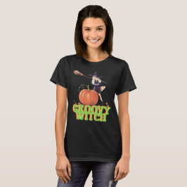 GROOVY WITCH grappige Halloween heks T-shirt