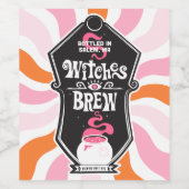 Groovy Witches Brew Wijn Etiket (Enkel label)