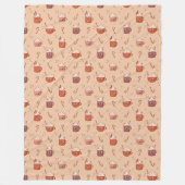 Groovy Xmas Blanket 70s Pastel Holiday Comfort Fleece Deken (Voorkant)