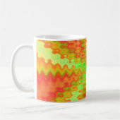 groovy yellow sinaasappel koffiemok (Links)