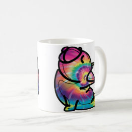 Groovy Yoga Bulldog: Grappige Tie Dye Kleuren Koffiemok