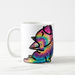 Groovy Yoga Bulldog: Grappige Tie Dye Kleuren Koffiemok