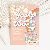 Groovy Young Wild en drie 3e verjaardag Kaart