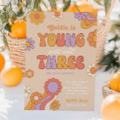 Groovy Young Wild en drie verjaardagsuitnodigingen Kaart