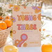 Groovy Young Wild en drie verjaardagsuitnodigingen Kaart