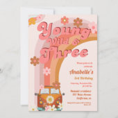 Groovy Young Wild en Three Pink Peach Van Daisy Kaart (Voorkant)