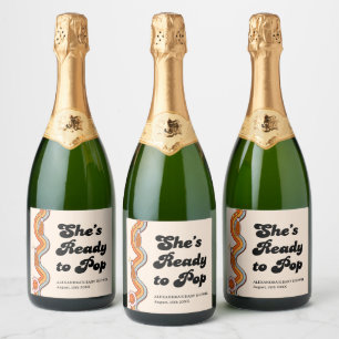Groovy Ze is klaar om uit te barsten Persimmon Mos Sparkling Wijnetiket