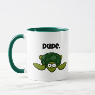 Groovy Zee Schildpad Cartoon, Funny Ocean "Dude" Mok