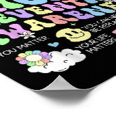 Groovy Zelfmoordpreventie Bewustzijn Geestelijke G Poster (Hoek)