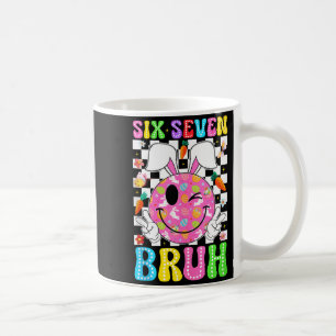 Groovy zes zeven bruh pasen dag 6 7 meme konijn koffiemok