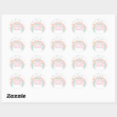 Groovy Zestien Retro Zomer Regenboog Ronde Sticker (Vel)