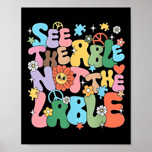 Groovy zien de mogelijkheid niet het label autisme poster (Voorkant)