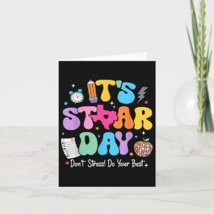 Groovy zijn sterrendag Niet stressen Doe je beste Kaart