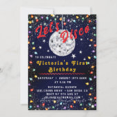 Groovy Zilver Disco Bal Feest Nacht Verjaardag Kaart (Voorkant)