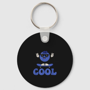 Groovy Zo Bes Berry Koel Fruitliefhebber Blauwebes Sleutelhanger