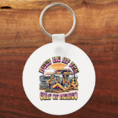 Groovy Zomer Golf van Mexico Forever Beach Golf D Sleutelhanger (Voorkant)