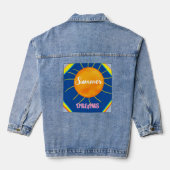 Groovy zomerdromen denim jacket (Achterkant)