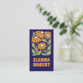 groovy zonnebloem zachte visitekaartje (Staand voorkant)