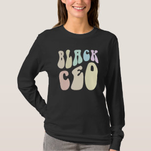 Groovy ZWARTE CEO CREW Melanated Zakelijke Eigenaa T-shirt