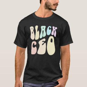 Groovy ZWARTE CEO CREW Melanated Zakelijke Eigenaa T-shirt