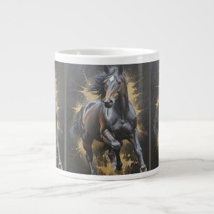 groovy zwarte paard grote koffiekop