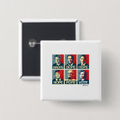 Grope Dope Hope Nope Pope Vierkante Button 5,1 Cm (Voorkant /achterkant)