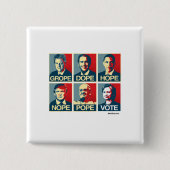 Grope Dope Hope Nope Pope Vierkante Button 5,1 Cm (Voorkant)