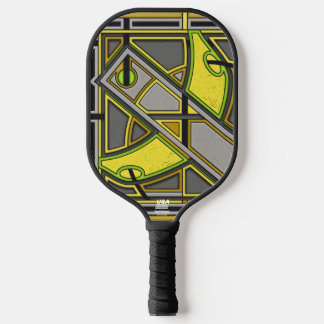 Gros Cavandish – Geometrische Industriële Art Deco Pickleball Paddle