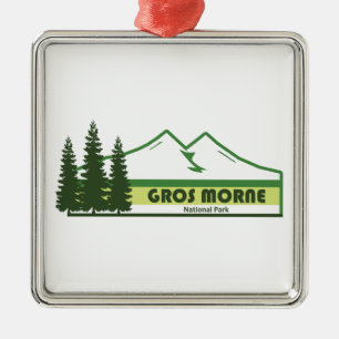 Gros Morne Nationaal Park Groene Strepen Metalen Ornament