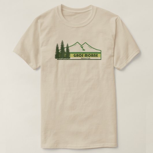 Gros Morne Nationaal Park Groene Strepen T-shirt (Design voorkant)