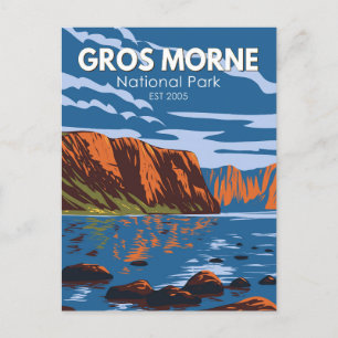 Gros Morne National Park Canada Travel Art  Briefkaart