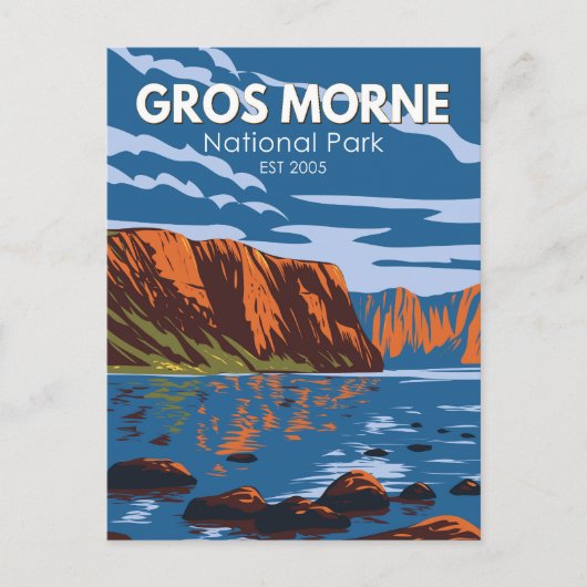 Gros Morne National Park Canada Travel Art  Briefkaart (Voorkant)