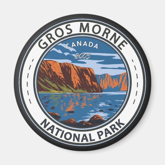 Gros Morne National Park Canada Travel Art  Magneet (Voorkant)