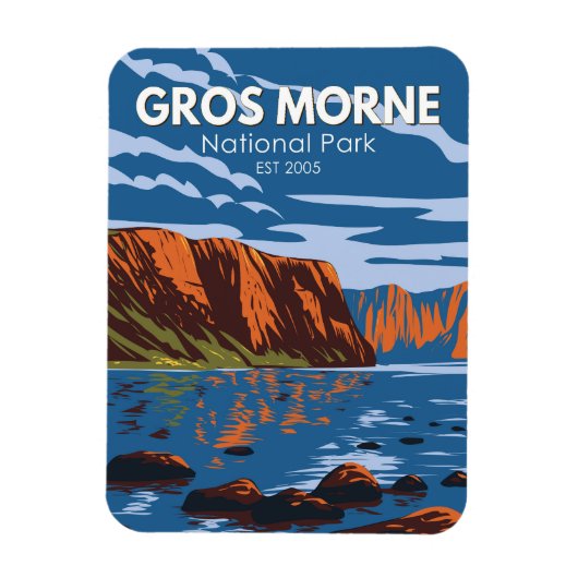 Gros Morne National Park Canada Travel Art  Magneet (Verticaal)